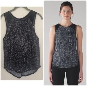 Lululemon Sculpt Tank in Splatter White Black